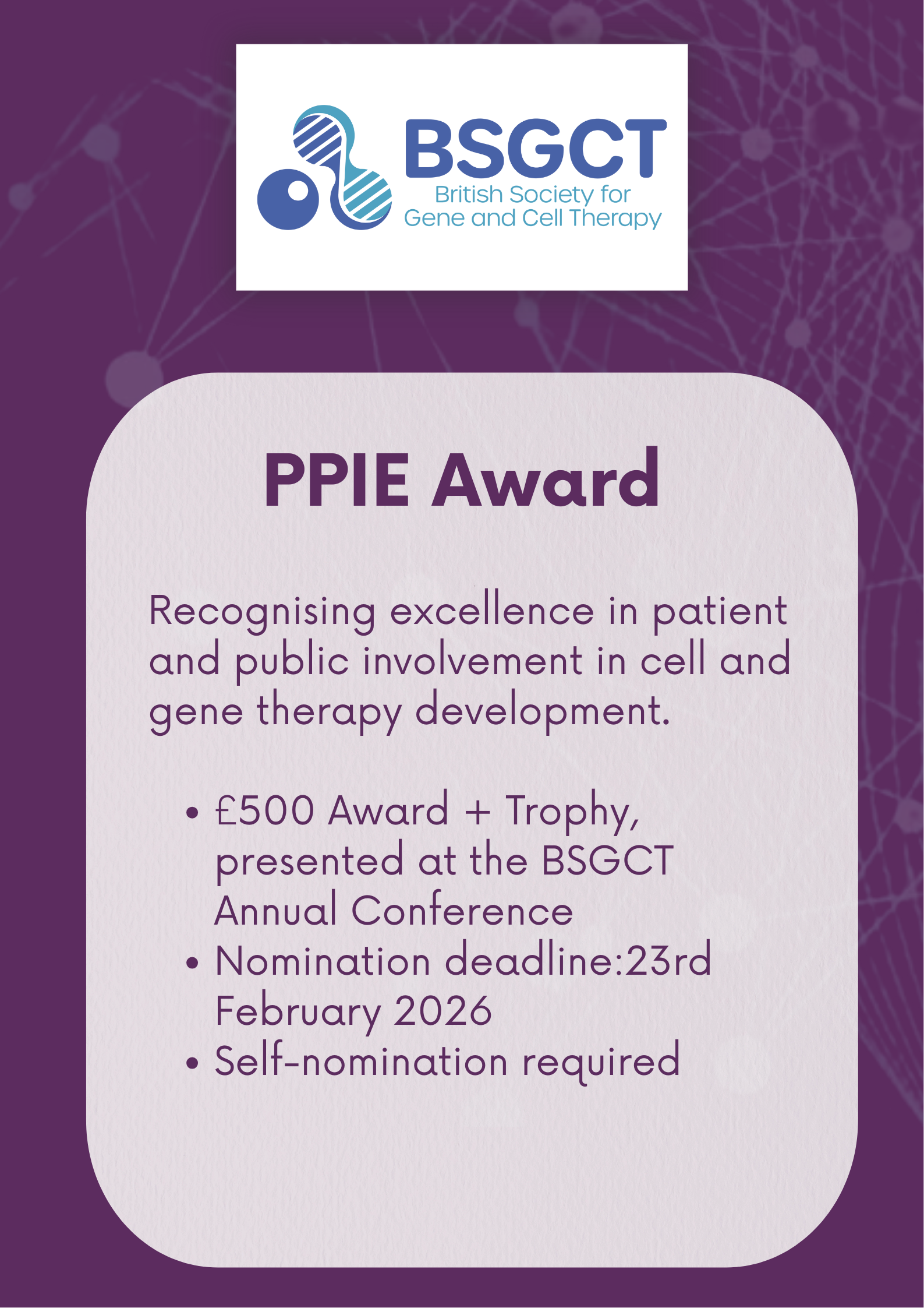 Patient and Public Involvement and Engagement Award 2026 – Deadline extended